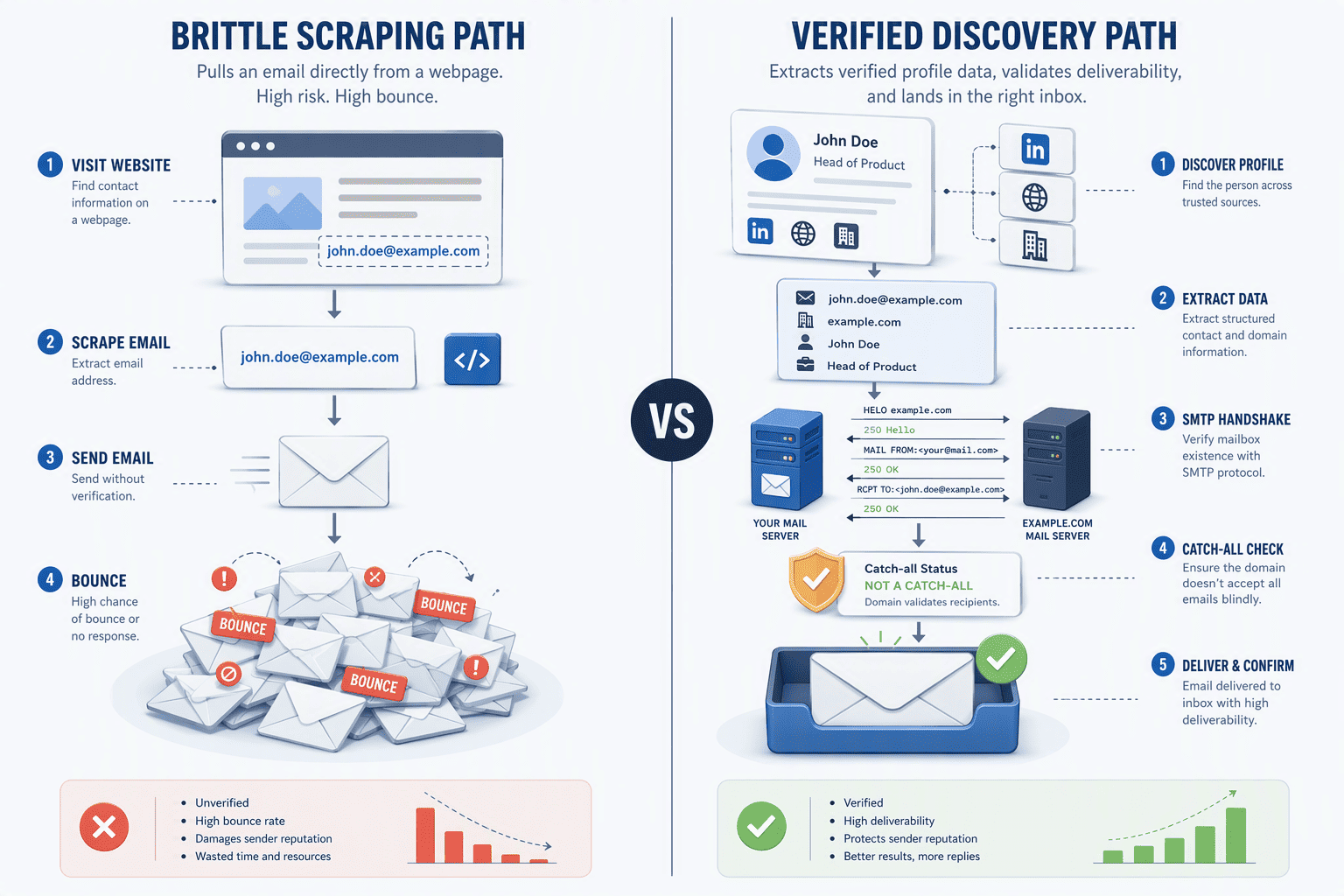 Illustration for What a Contact Discovery Platform Is, and How Verification Differs from Scraping