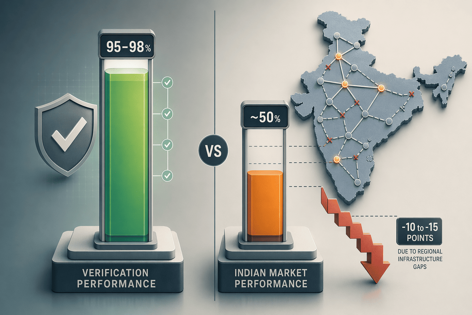 Illustration for: Why Advertised Accuracy Rates Don't Predict India Performance