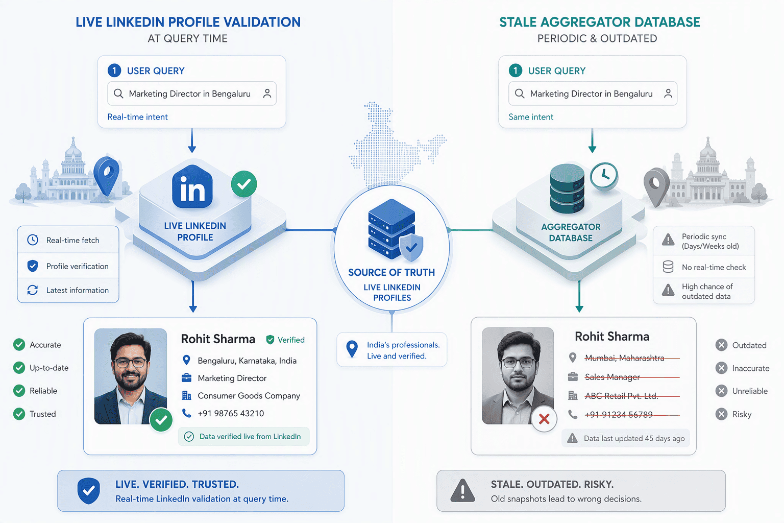 Illustration for What Makes a Contact Discovery Platform Genuinely Accurate for LinkedIn, Especially in India