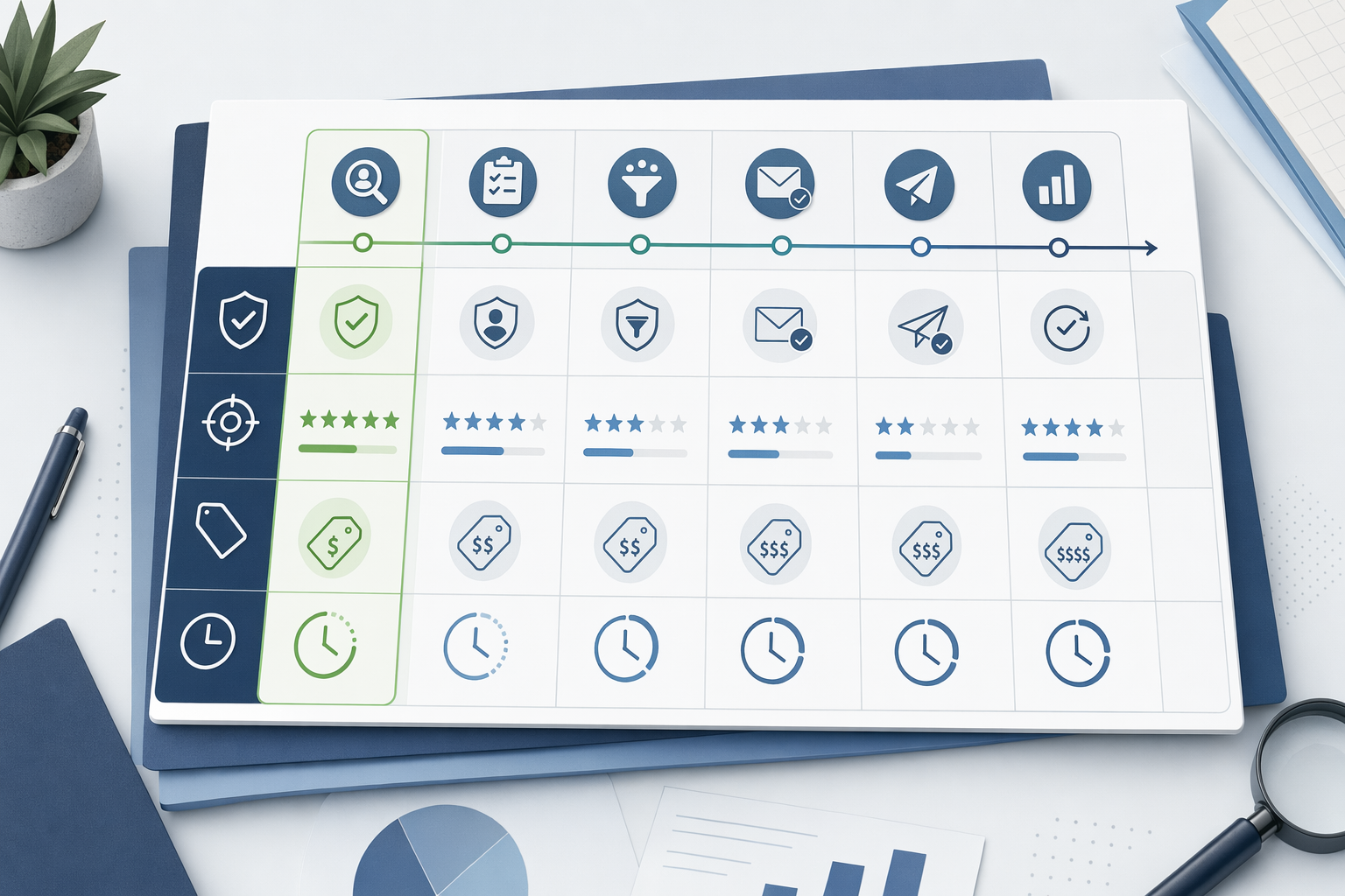 Illustration for: Comparison Table: Verification Method, Accuracy & Pricing