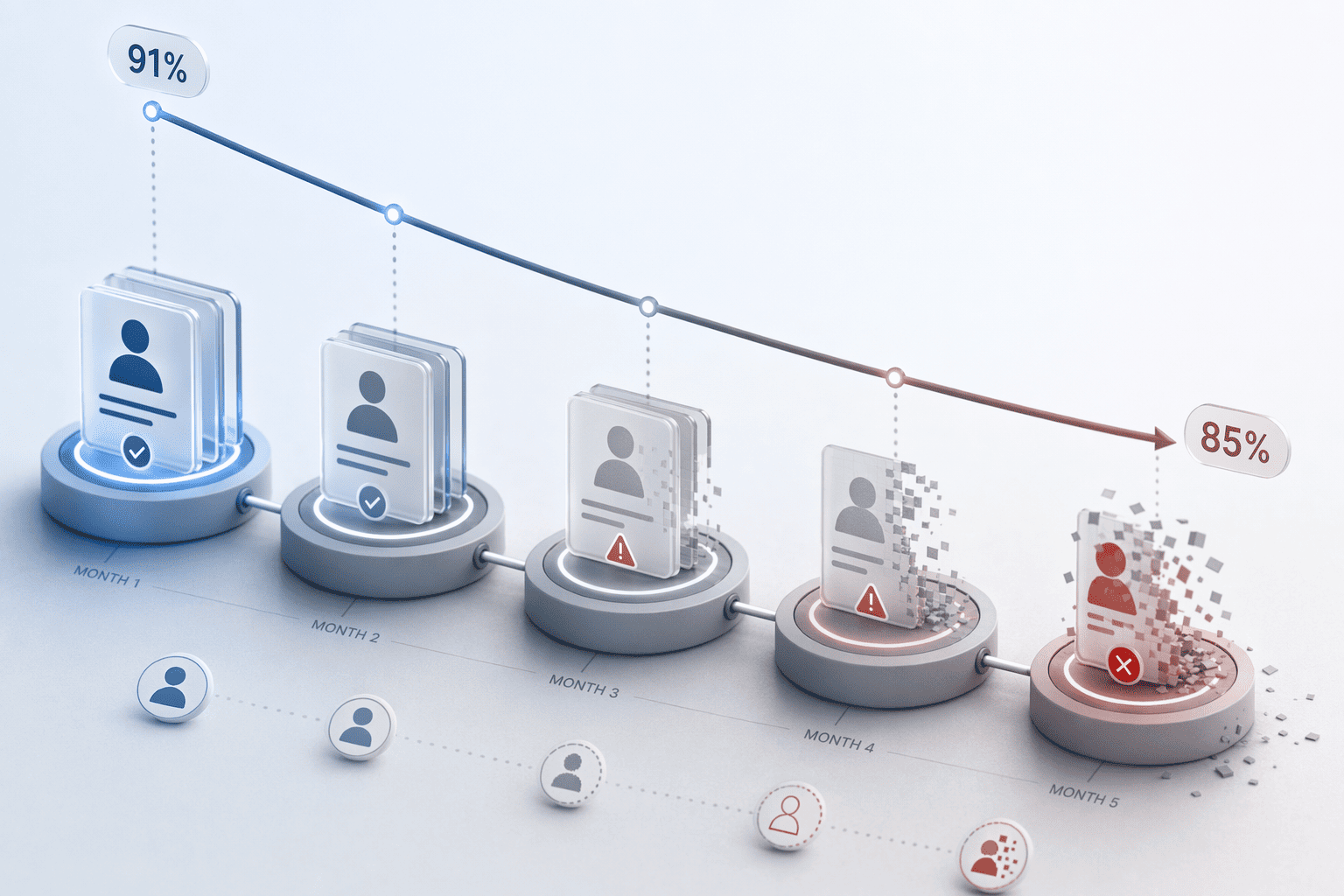 Illustration for: How Data Decay Affects Published Accuracy Rates