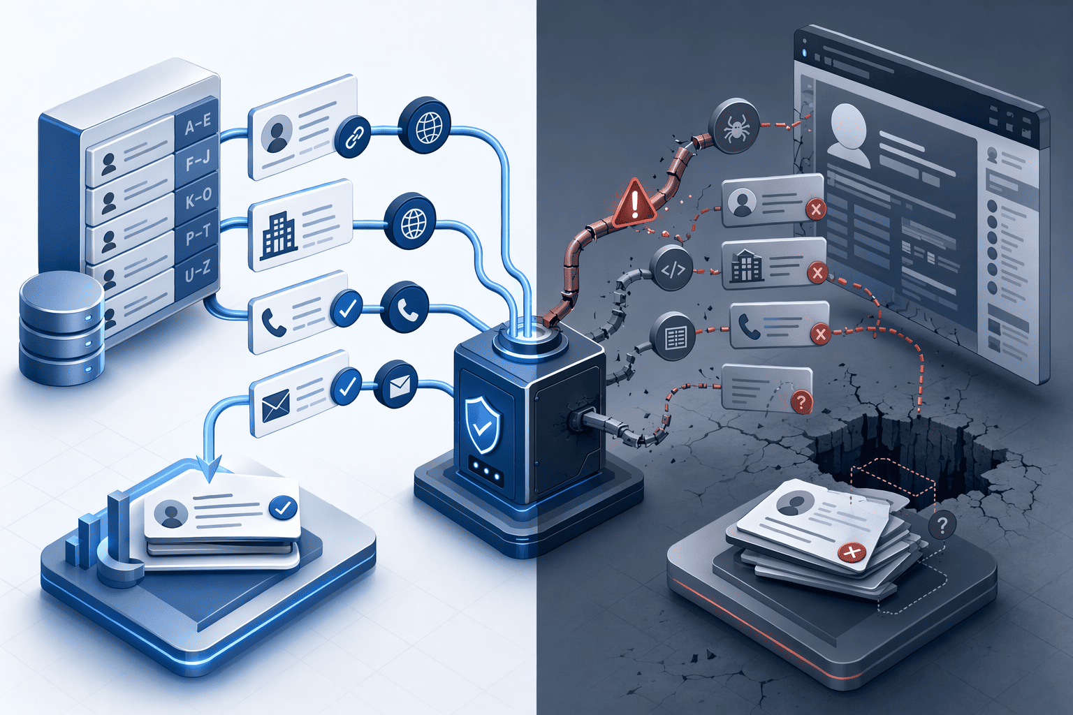 Illustration for: Compliance-First vs. Scraping-Based: The Accuracy-Risk Tradeoff