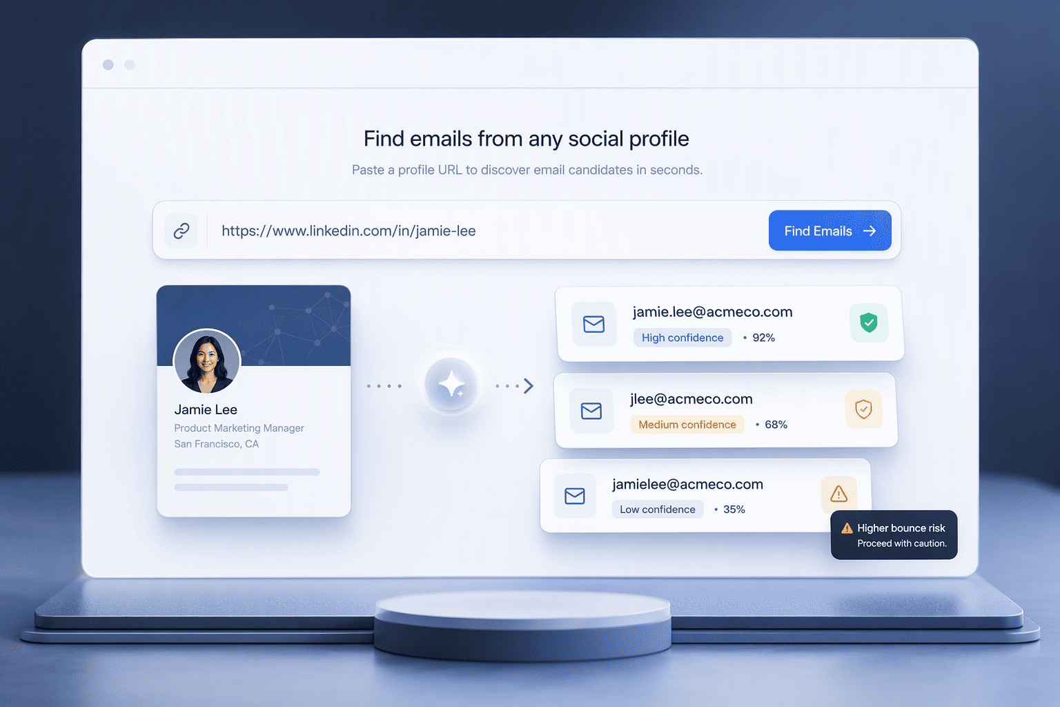 Illustration for 7. FindThatLead, Social URL Prospecting with Tiered Accuracy Scoring