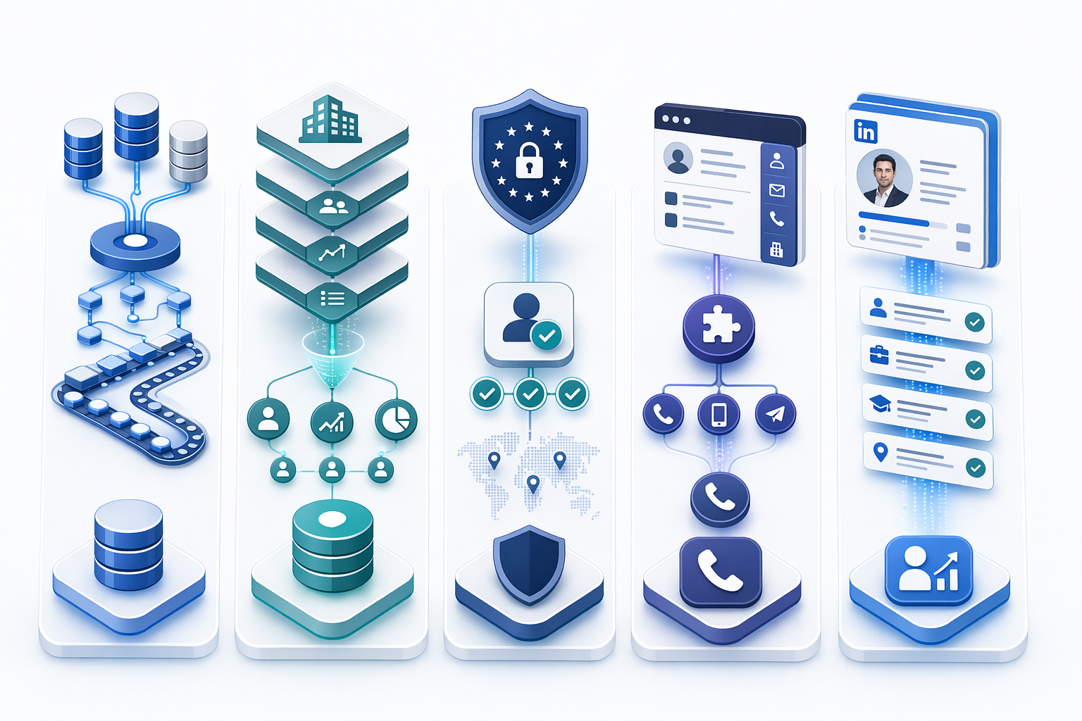 Illustration for: LinkedIn Prospecting Platforms Compared by Verification Approach