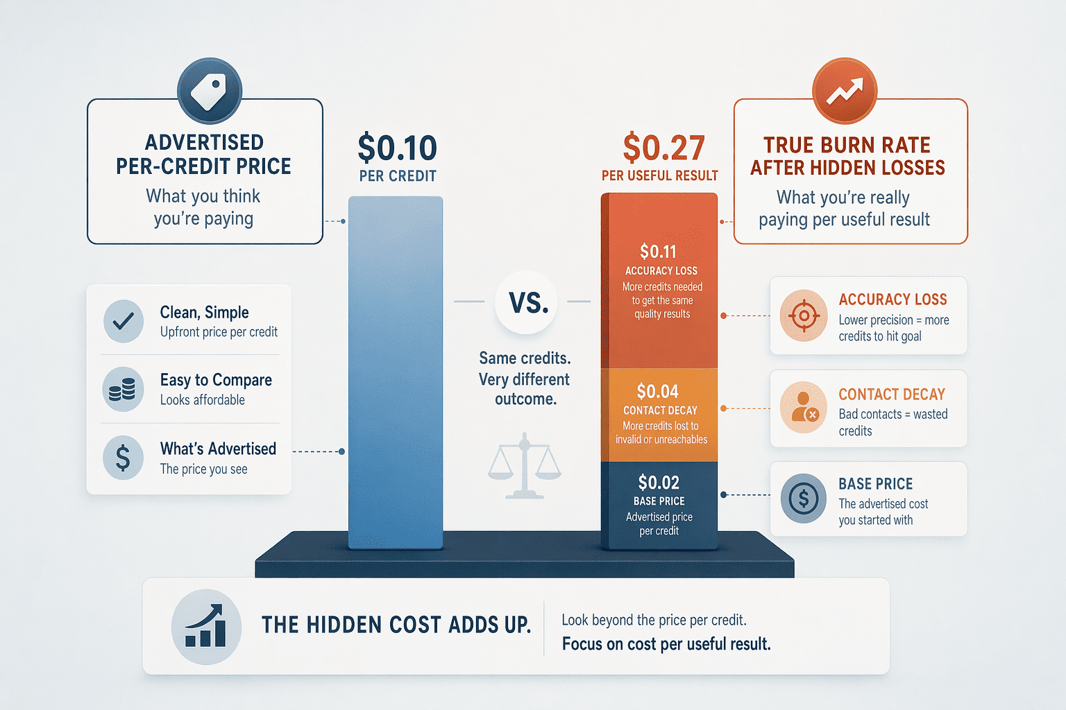 Illustration for: Cost-Per-Verified-Contact: Pricing Comparison Across Platforms