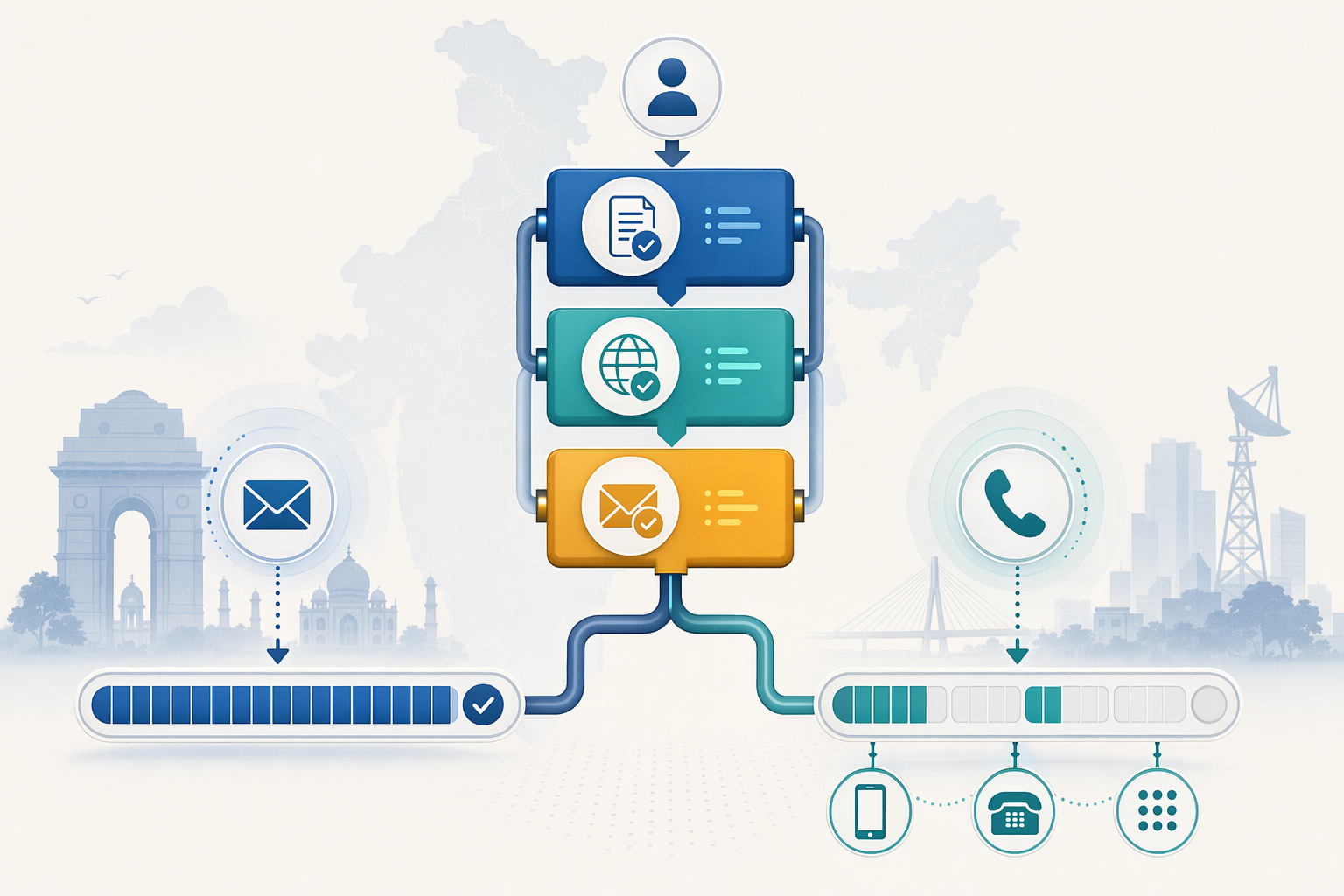 Illustration for: Contact Verification Accuracy: Email vs. Phone Number Coverage in India