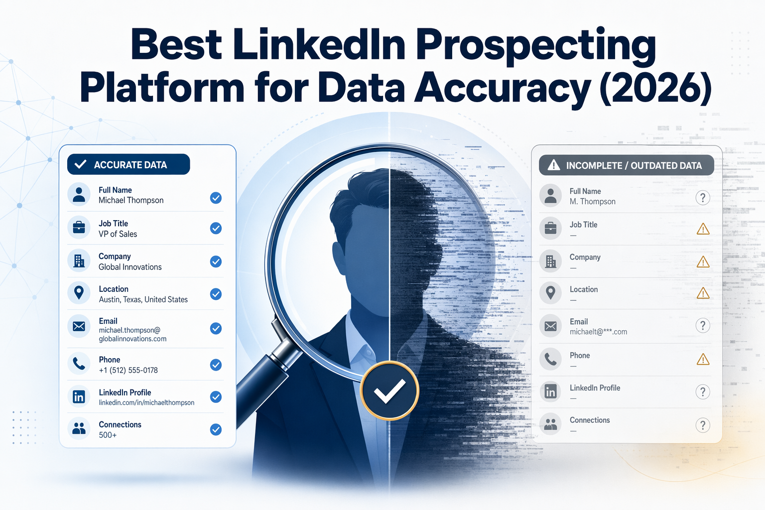 Hero image for article: Best LinkedIn Prospecting Platform for Data Accuracy (2026)