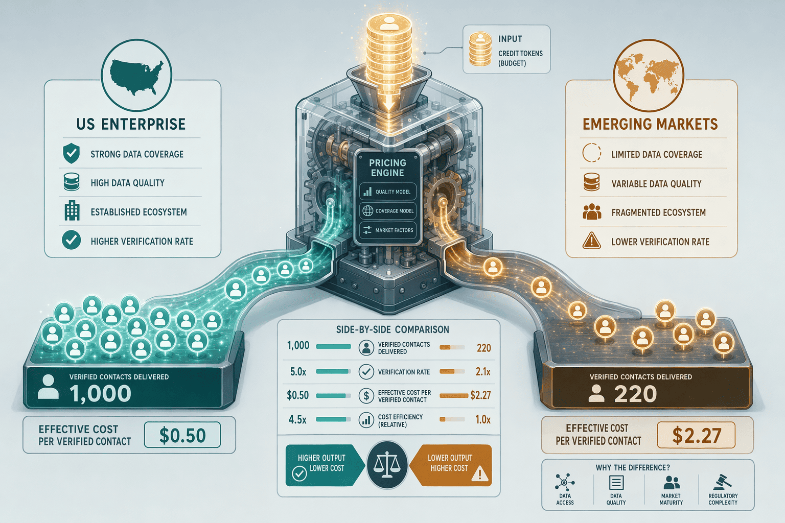 Illustration for: Cost-Per-Verified-Contact Analysis: Advertised vs. Real Spend