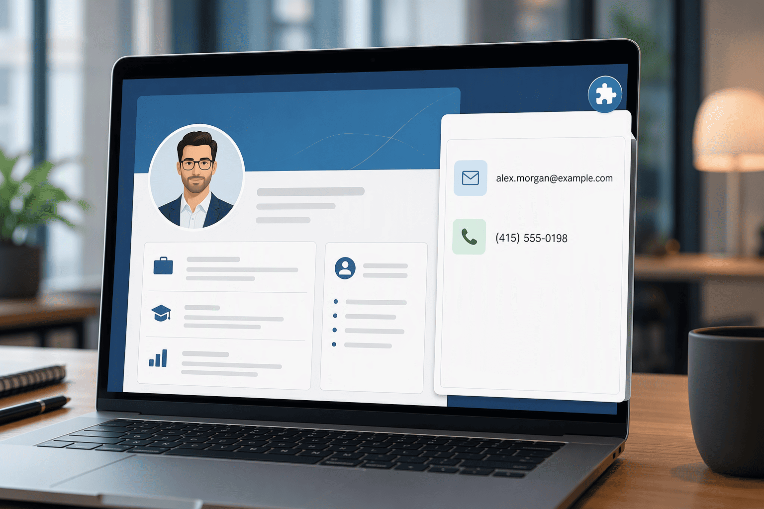 Illustration for 3. Lusha, Agile Browser Extension for Quick Contact Revelations