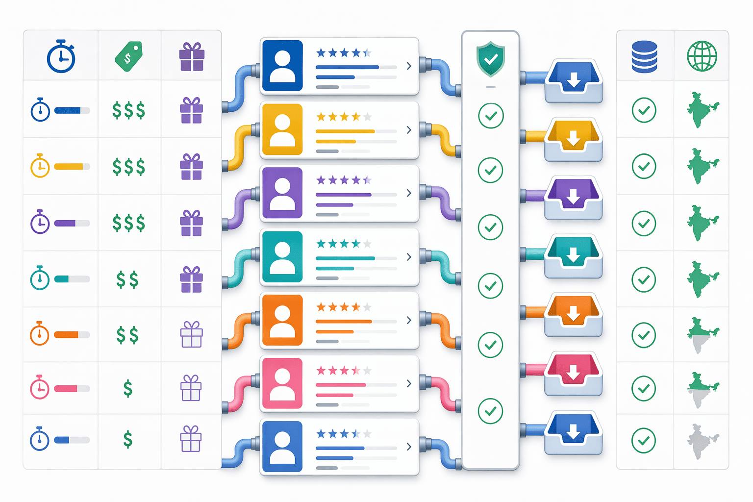 Illustration for: LinkedIn Prospecting Tools with Pre-Download Verification (Comparison Table)