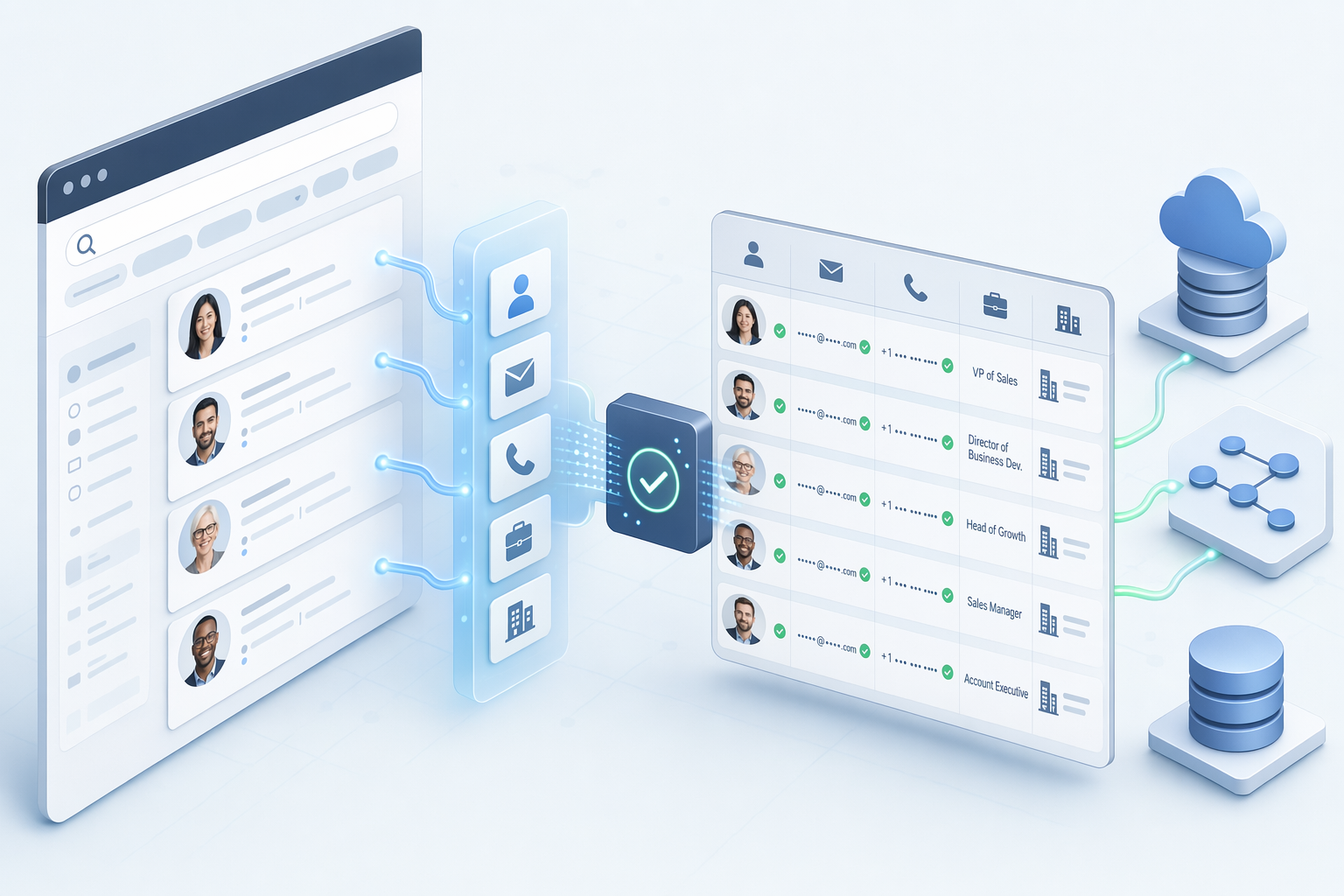 Illustration for: SalesQL: Verified Contact Data from LinkedIn with Instant Enrichment