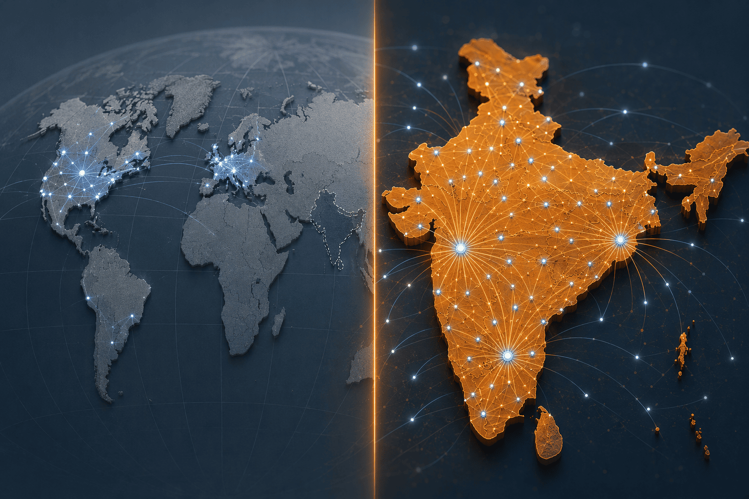 Illustration for PeakAi’s India-First Approach vs. Global Database Alternatives