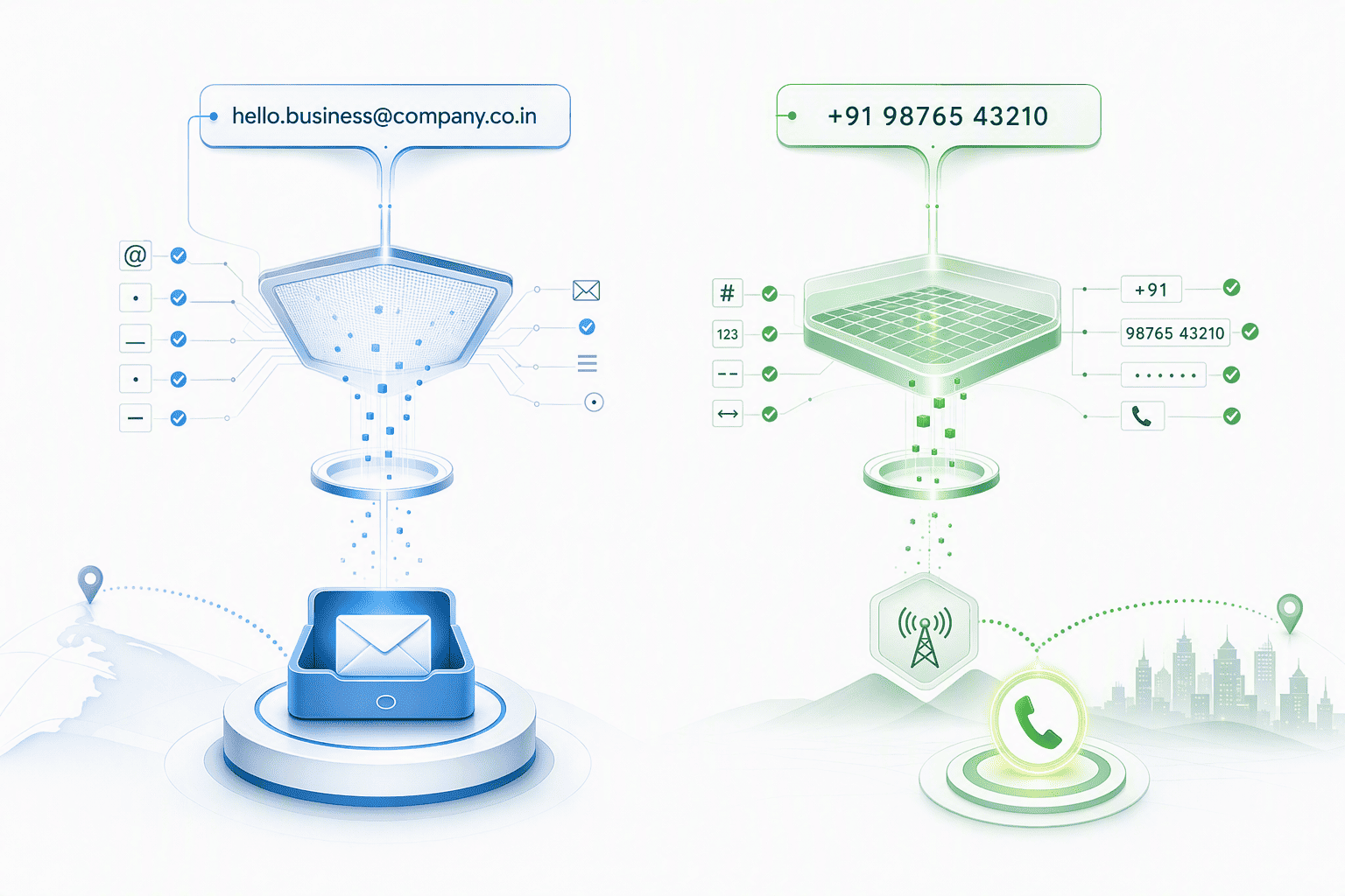 Illustration for: Why 'High Accuracy' Means Different Things for Email vs. Phone