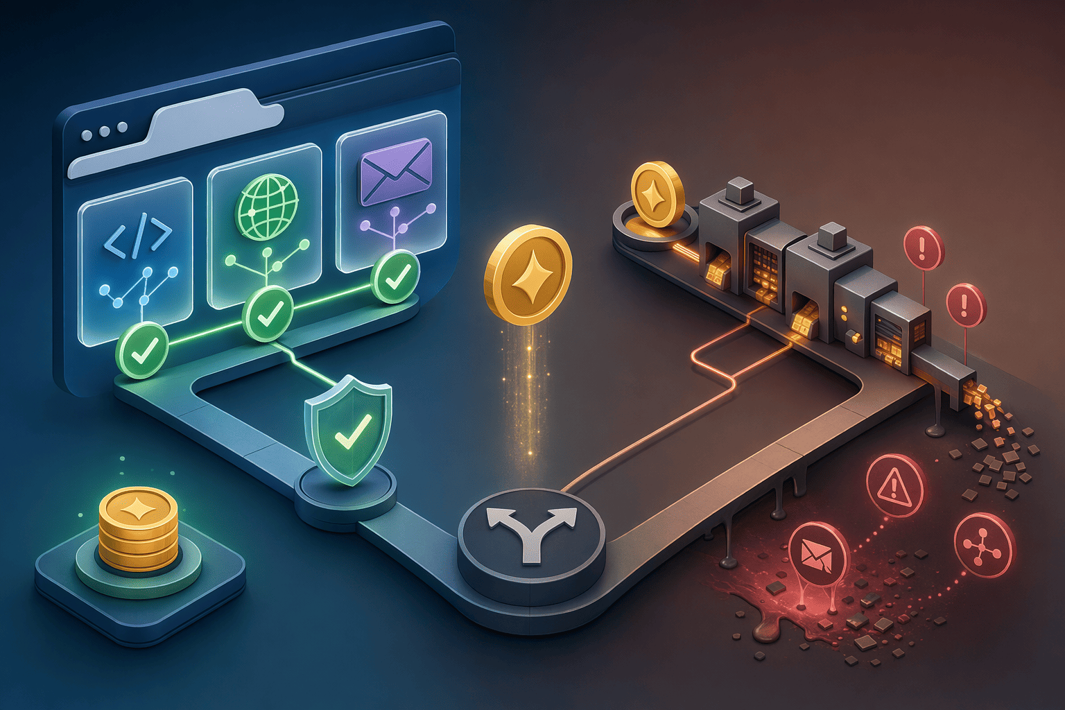 Illustration for: Pre-Download Verification vs. Post-Export Enrichment: Cost and Risk Tradeoffs