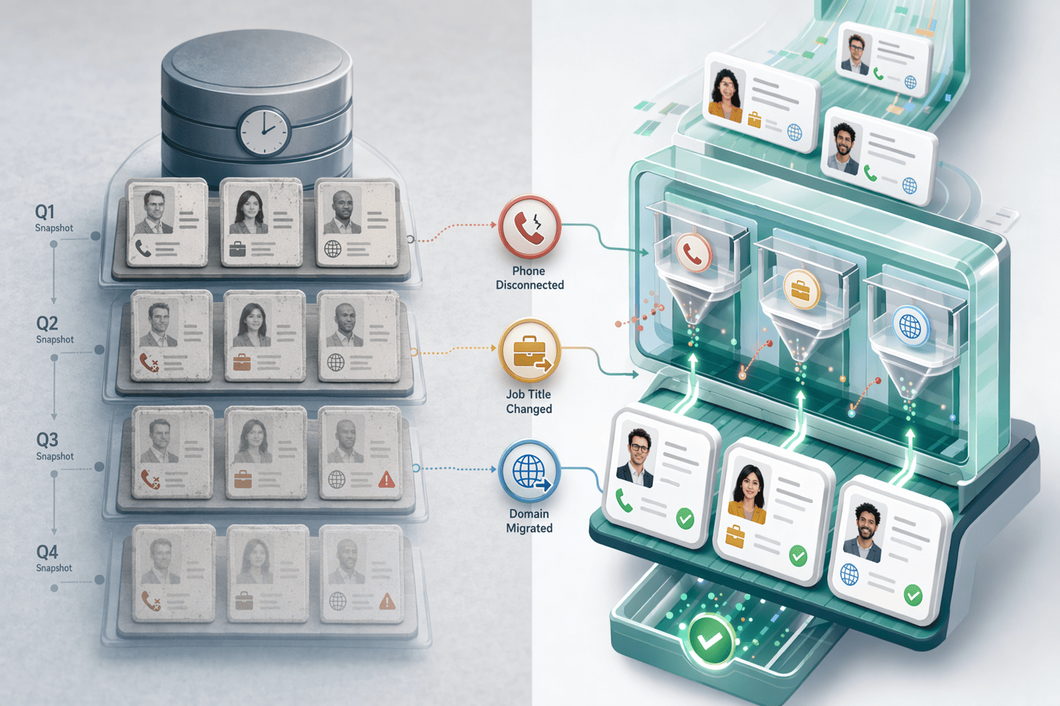 Illustration for: Real-Time Verification vs Static Database Models