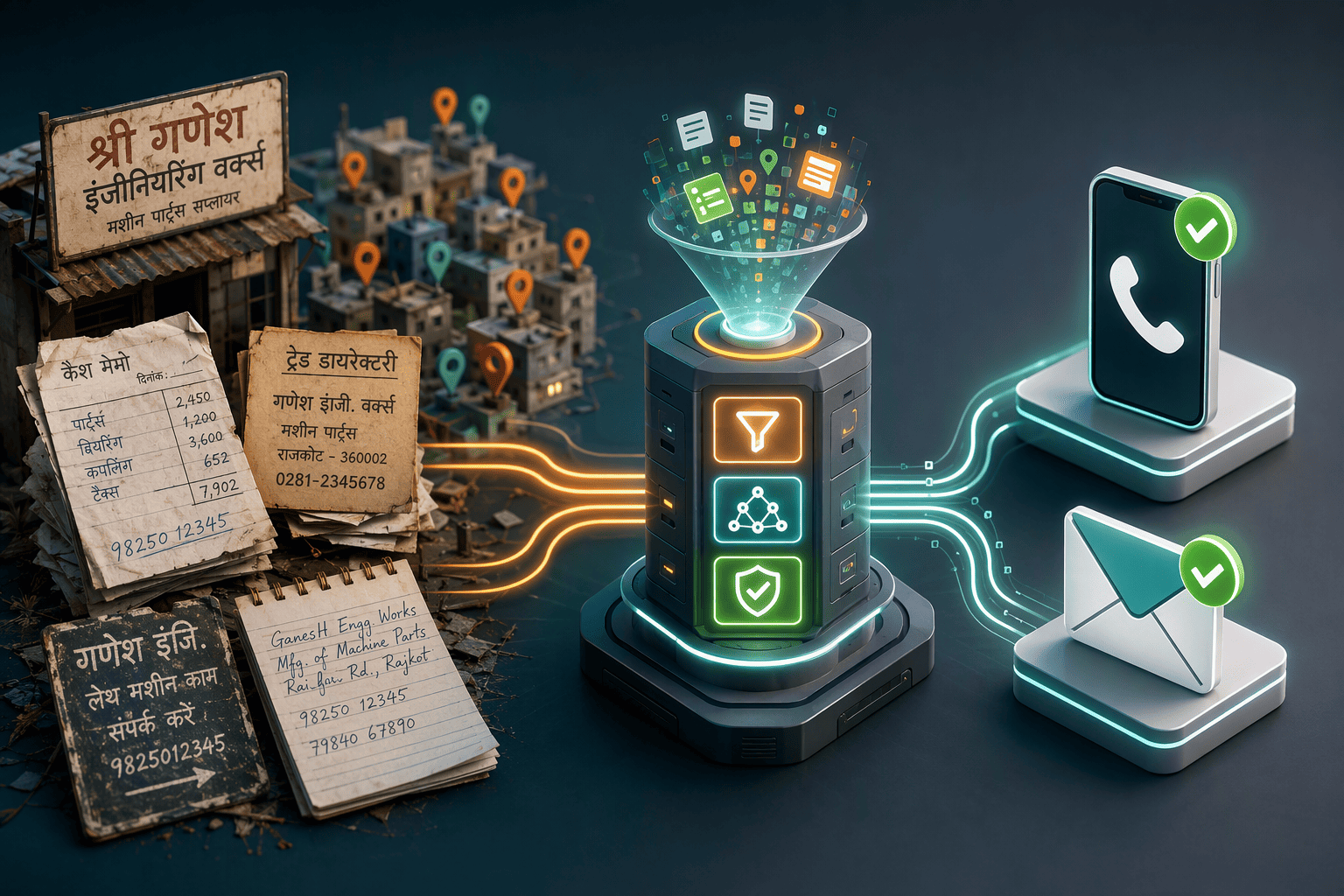 Illustration for 1. PeakAI, The Enrichment Layer Built for Indian MSME Prospecting