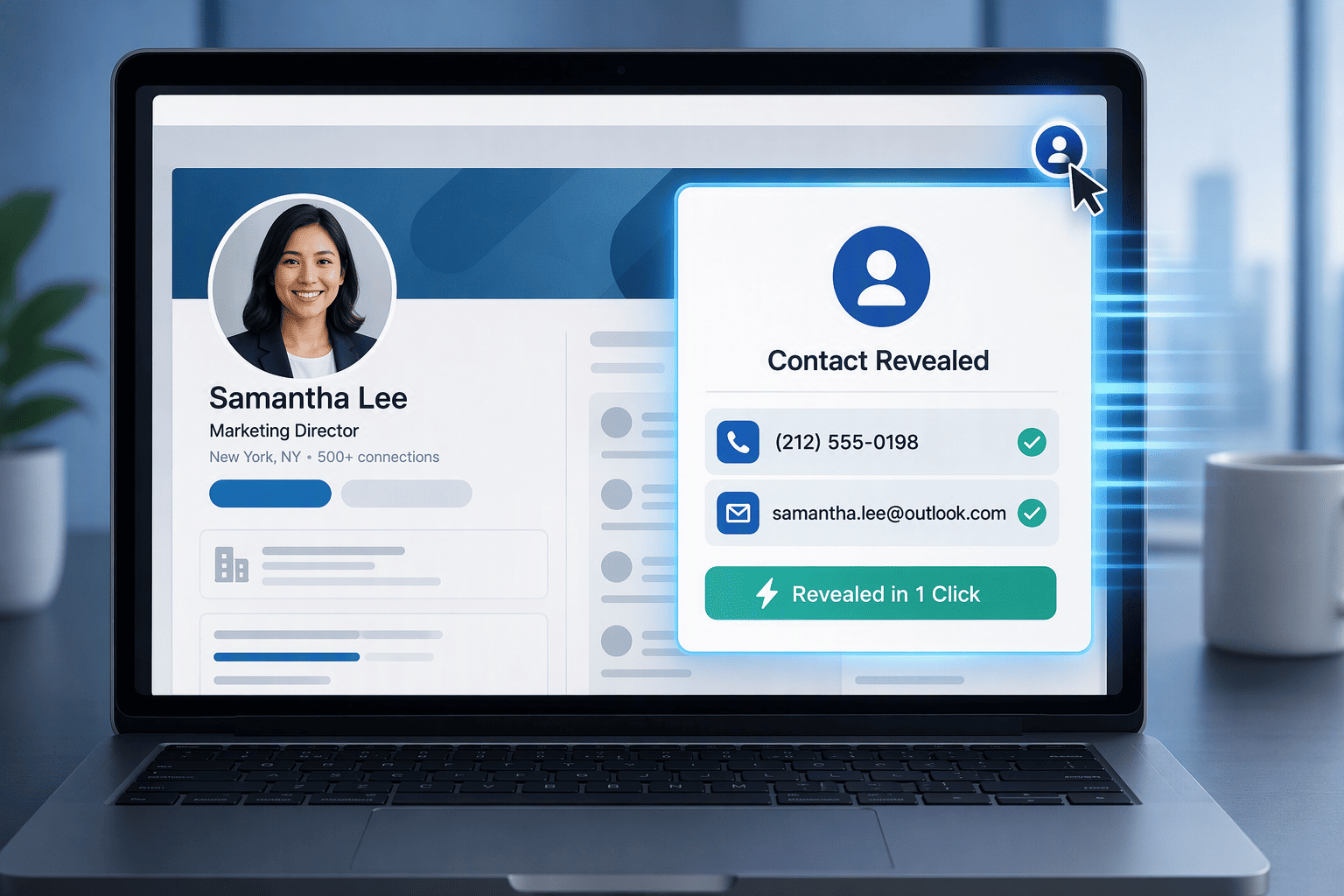 Illustration for 3. Lusha: Instant Browser-Based Reveal for Agile Prospecting