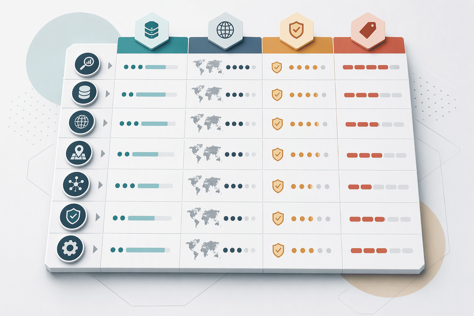 Illustration for 7. Comparison Grid: Data Sourcing, Regional Accuracy, and Pricing Verdicts