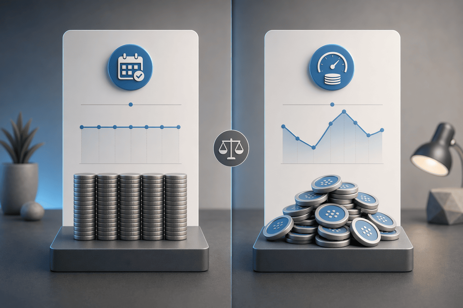 Illustration for: Side-by-side pricing comparison: monthly minimums vs credit costs