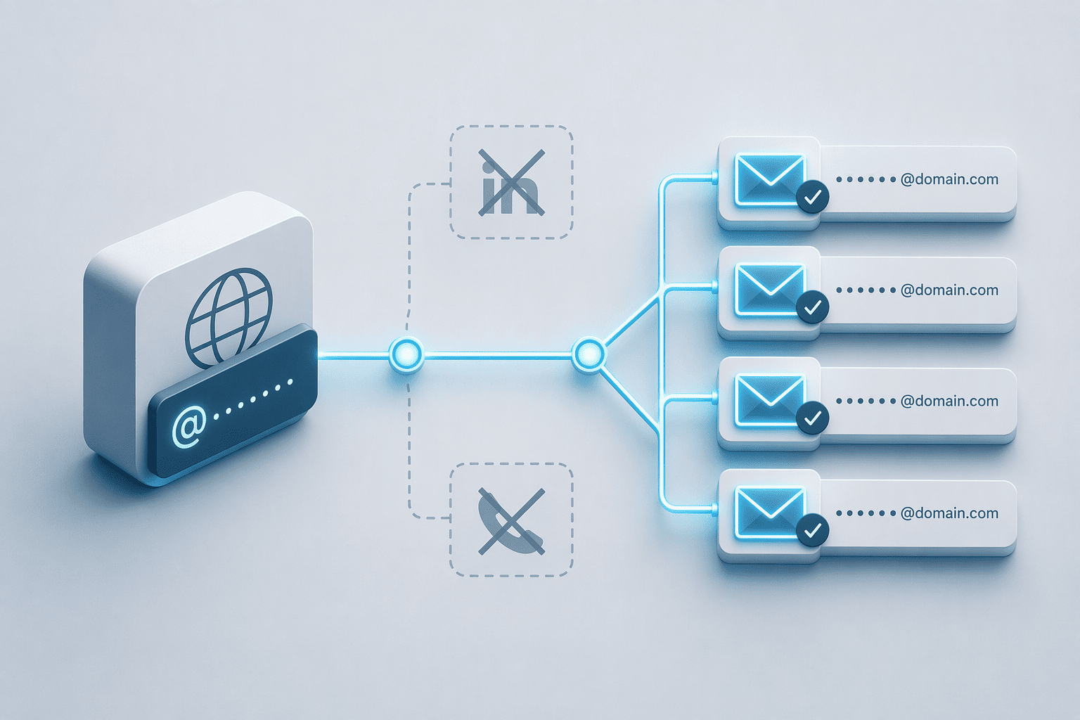 Illustration for 5. Hunter.io, Domain-Level Purity with a LinkedIn Blind Spot