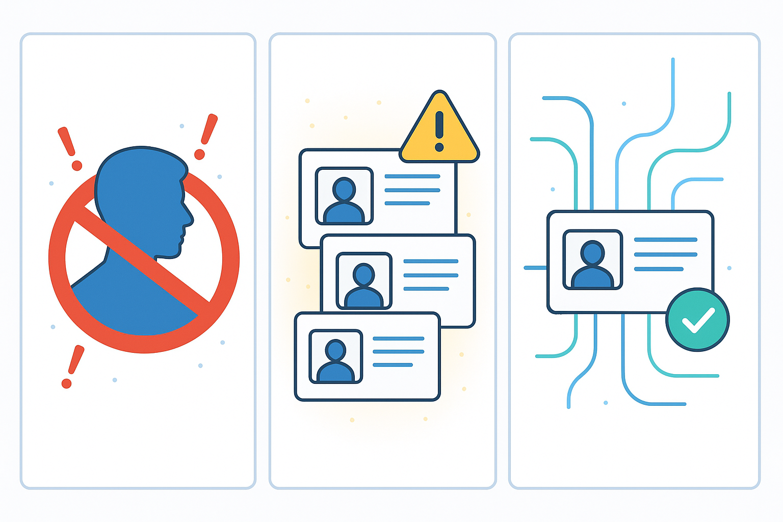 Side-by-side comparison of three LinkedIn prospecting methodologies with accuracy indicators