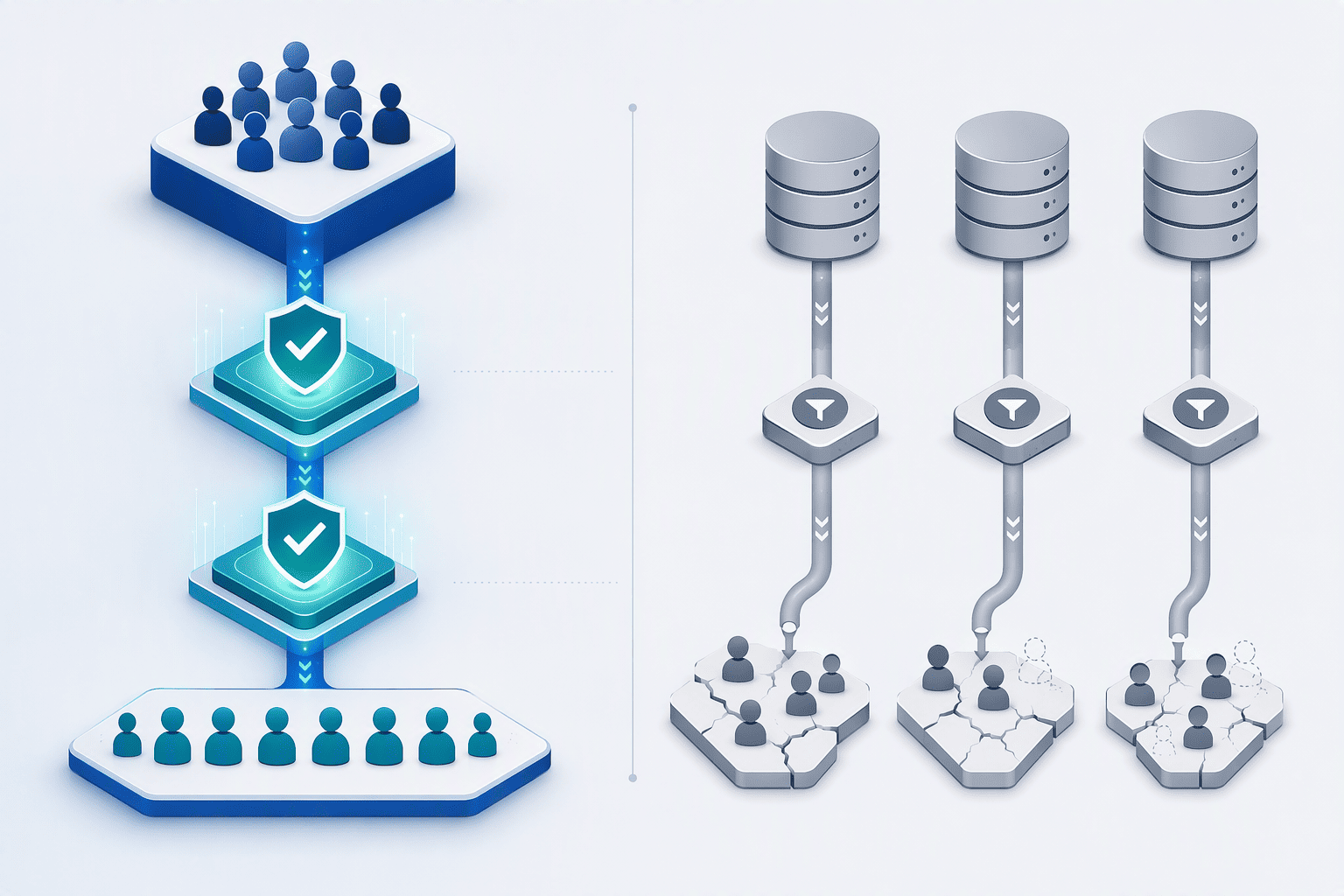 Illustration for How PeakAi's Dual-Validation Process Compares to Apollo.io, Lusha, and SignalHire
