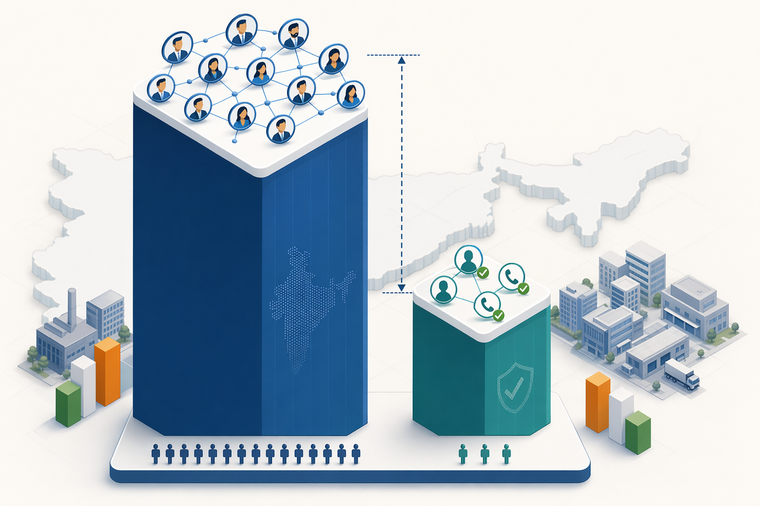 Illustration for: Why 90%+ Accuracy Is Hard to Verify for Indian B2B Contacts