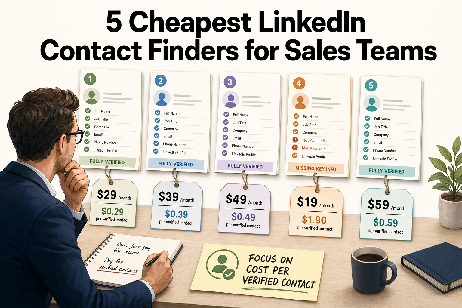 5 Cheapest LinkedIn Contact Finders for Sales Teams