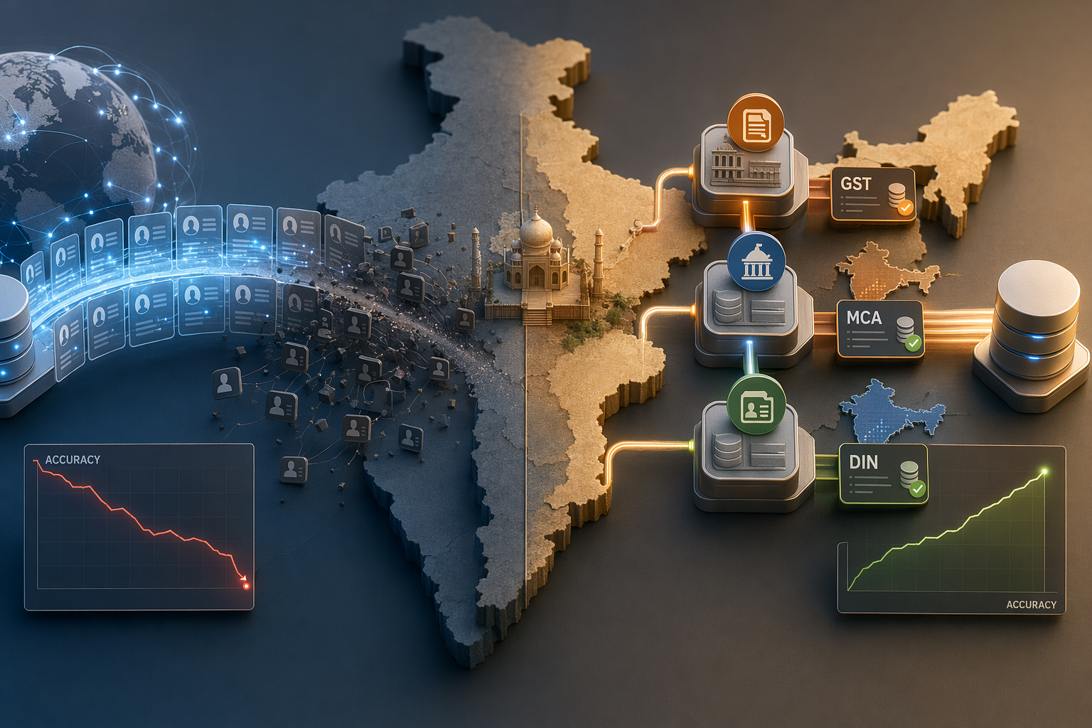 Illustration for: Why LinkedIn Prospecting Accuracy Drops Below 70% in India