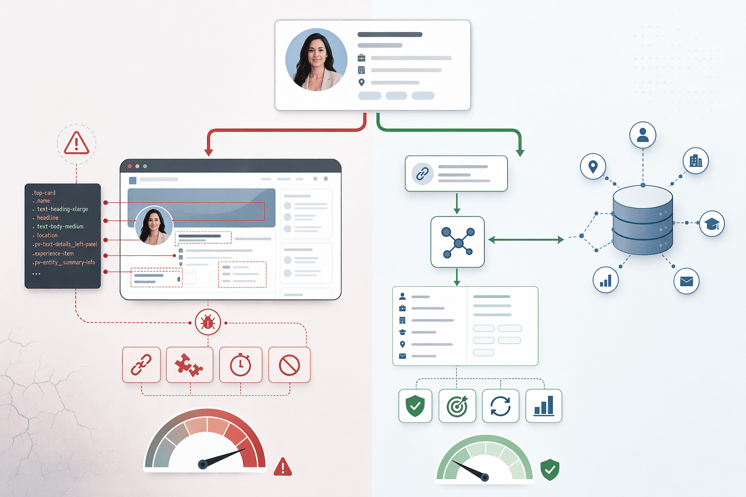Illustration for: Compliance Methods: Enrichment vs. Scraping and Account-Safety Risk