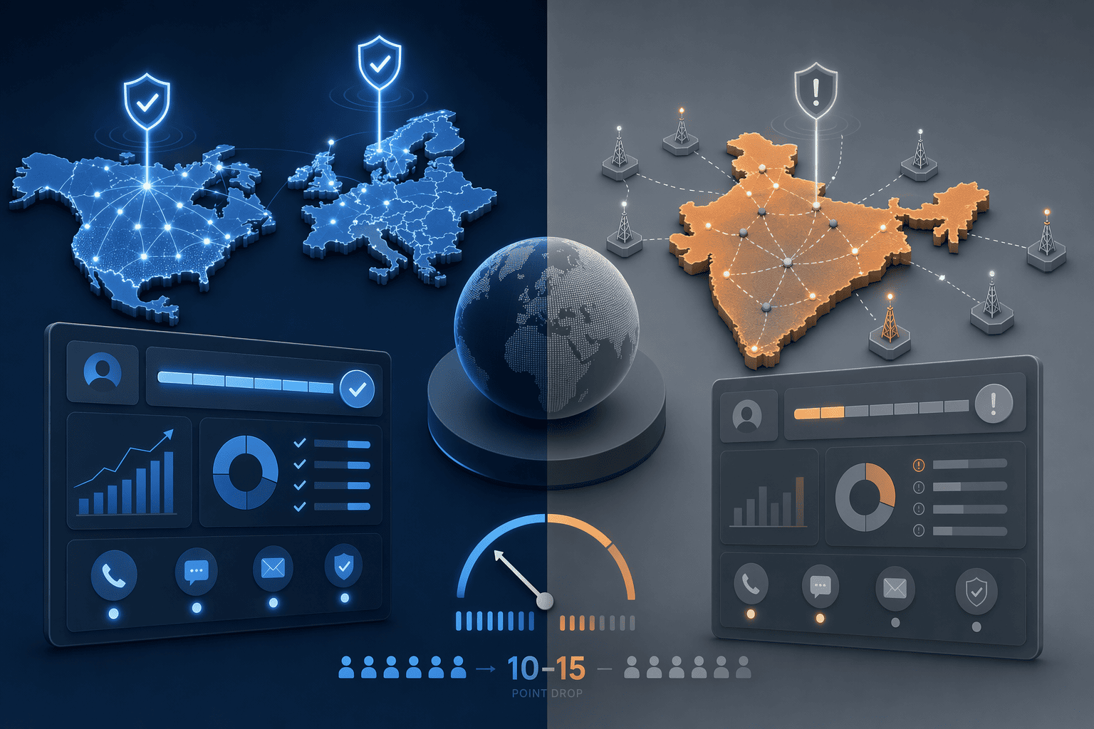Illustration for: India-Specific Phone Accuracy: Regional Verification Gaps in Global Platforms