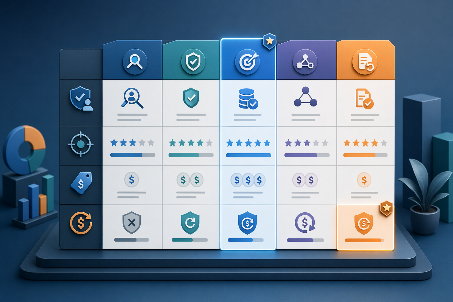 Illustration for: Comparison Table: Verification Method, Accuracy, Pricing & Refund Policy