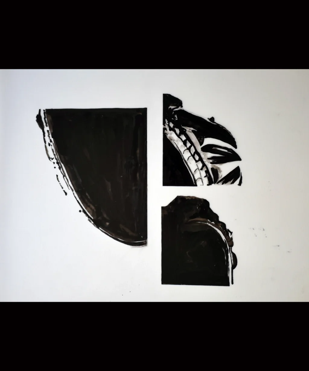 Ring. Chinese ink on plastic paper. 30 x42 cm