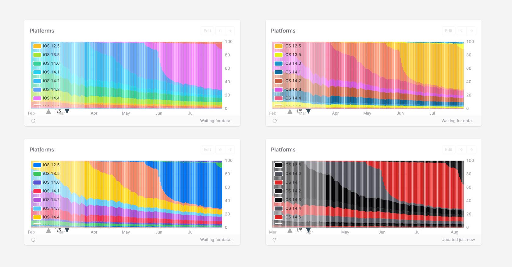 A preview of the four color schemes we're launching today