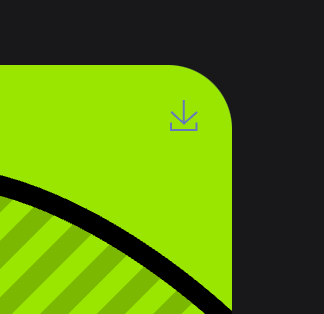 A screenshot of the download icon in the top right corner of a chart