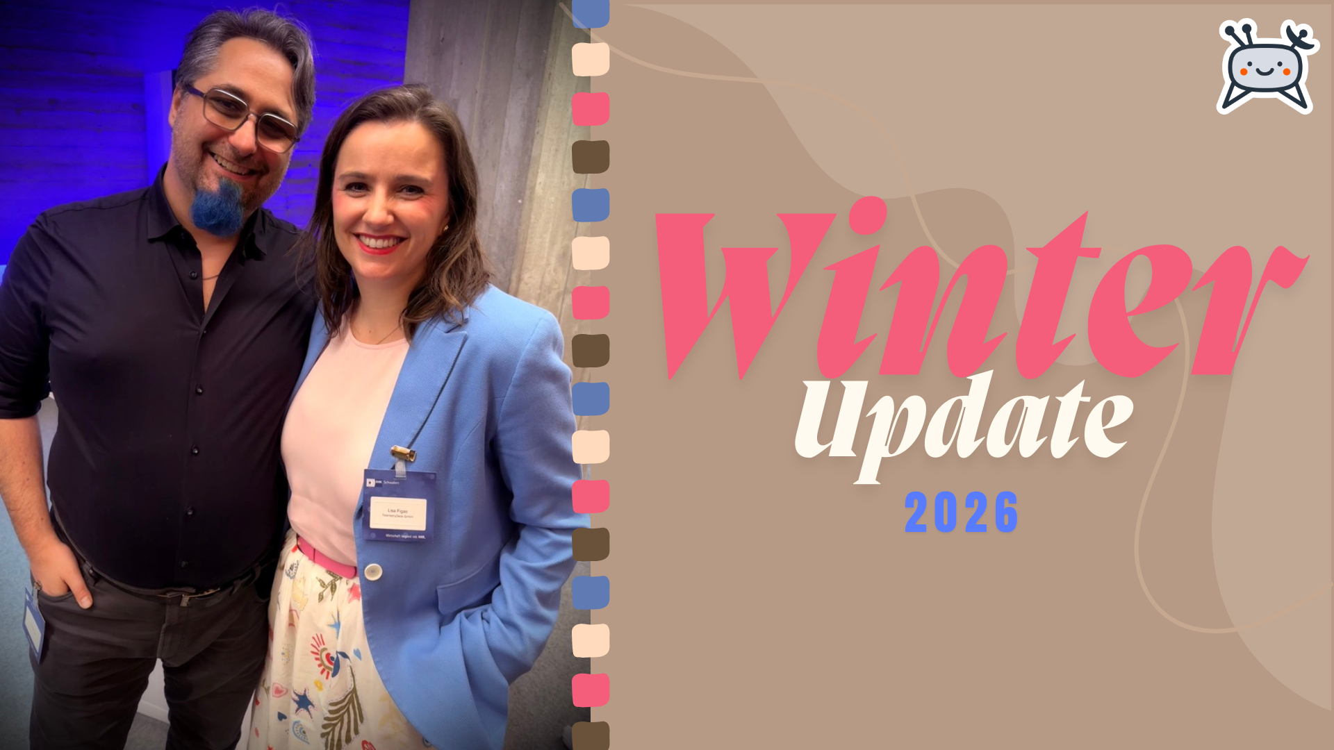 Lisa and Daniel, smiling. Text: Winter Update 2026