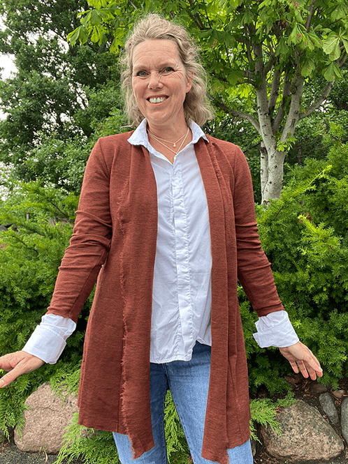 Cardigan Lang, Merino - view 13