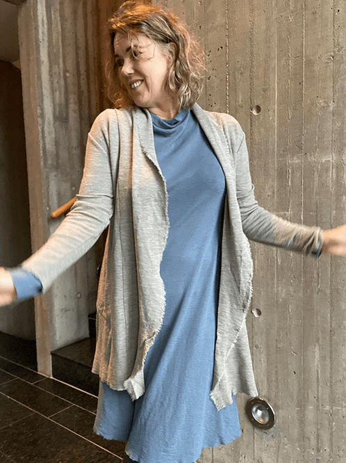 Cardigan Lang, Merino - view 7