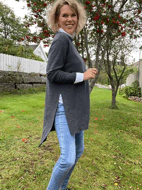 Long Poncho Sweater, Merino - Sweaters