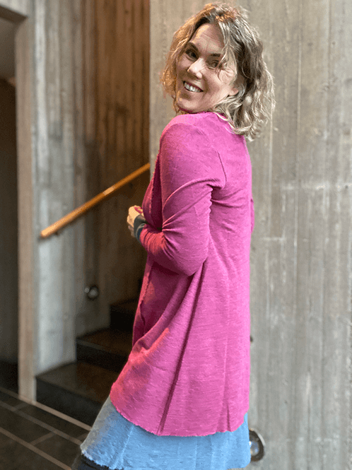 Cardigan Lang, Merino - view 12