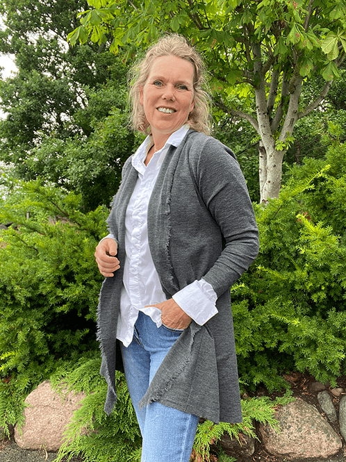 Cardigan Lang, Merino - view 6