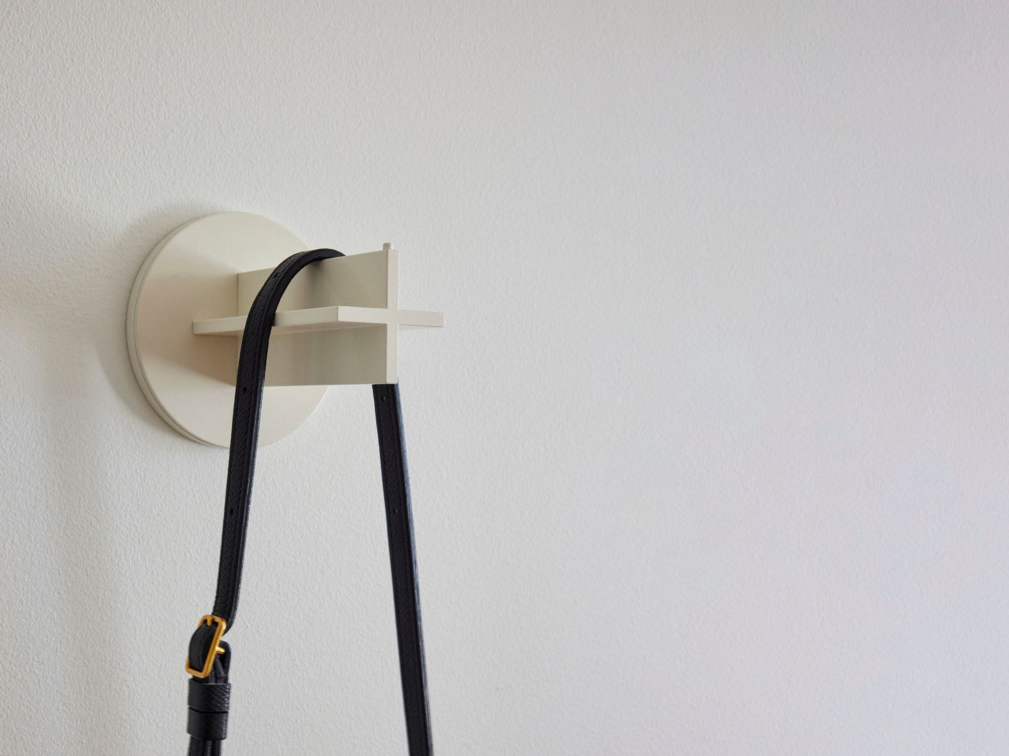 Plus Hook - hook with a sculptural modern design for bags, totes, scarves, hats, umbrellas, and other objects