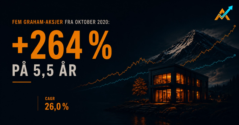 Fem Graham-aksjer fra oktober 2020: +264 % på 5,5 år