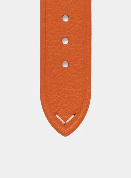 Orange Stitched Soft Leather Strap - Furlan Marri Watches Orange Stitched Soft Leather Strap - Furlan Marri Watches