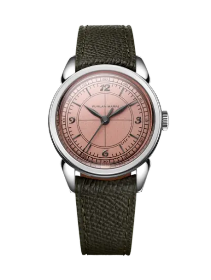 Furlan Marri Salmon Sector. An automatic watch with swiss movement and cornes de vache lugs