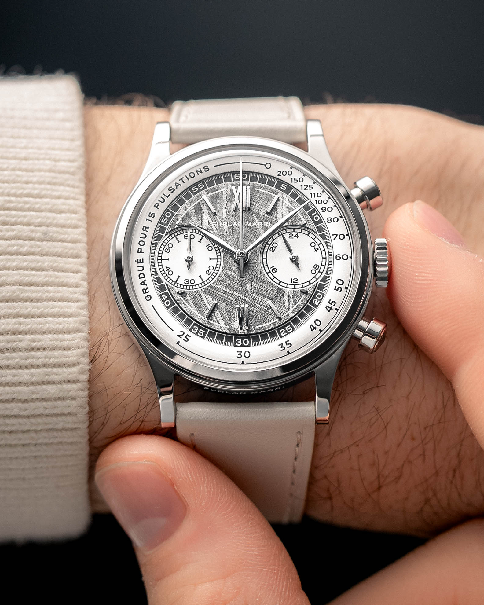 Furlan Marri Meteorite Octa Watch. A mechaquartz watch with japanese movement and fine finishes. A limited preorder.