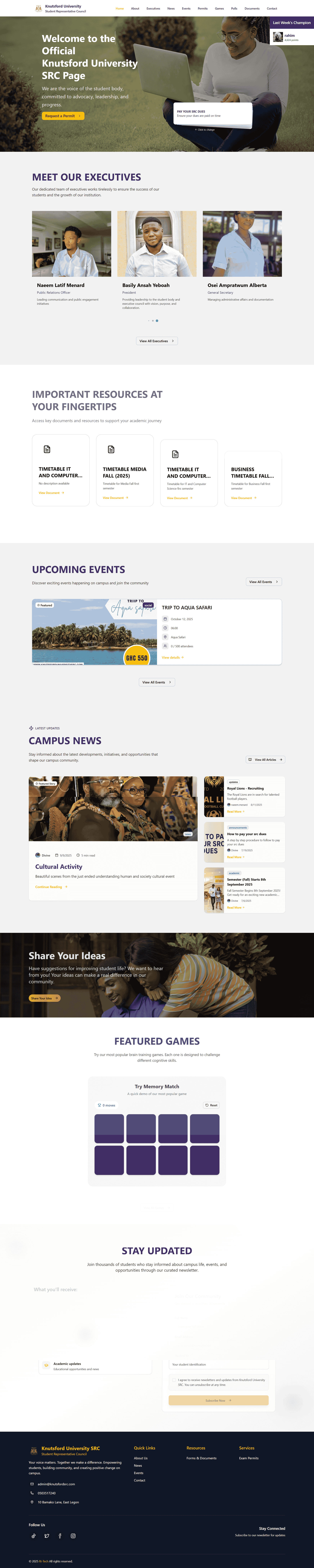 Knutsford University SRC