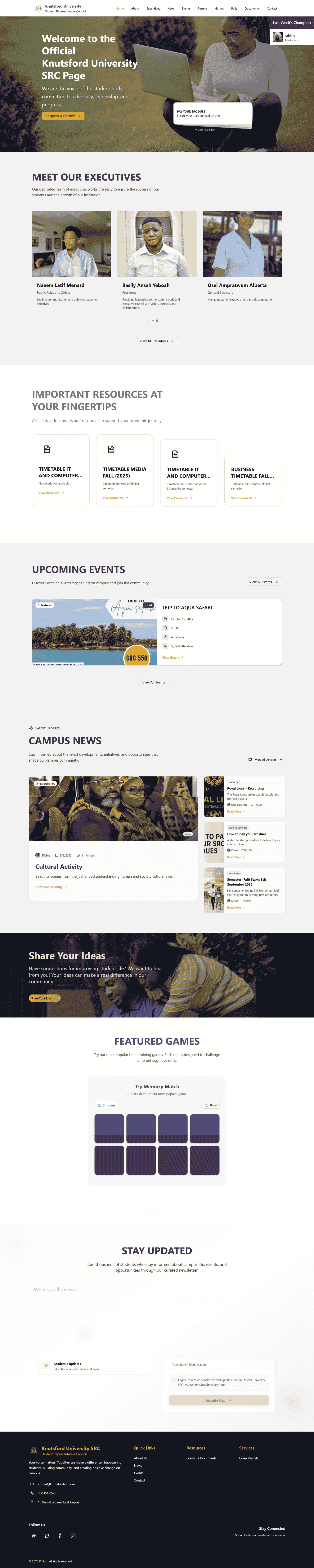 Knutsford University SRC