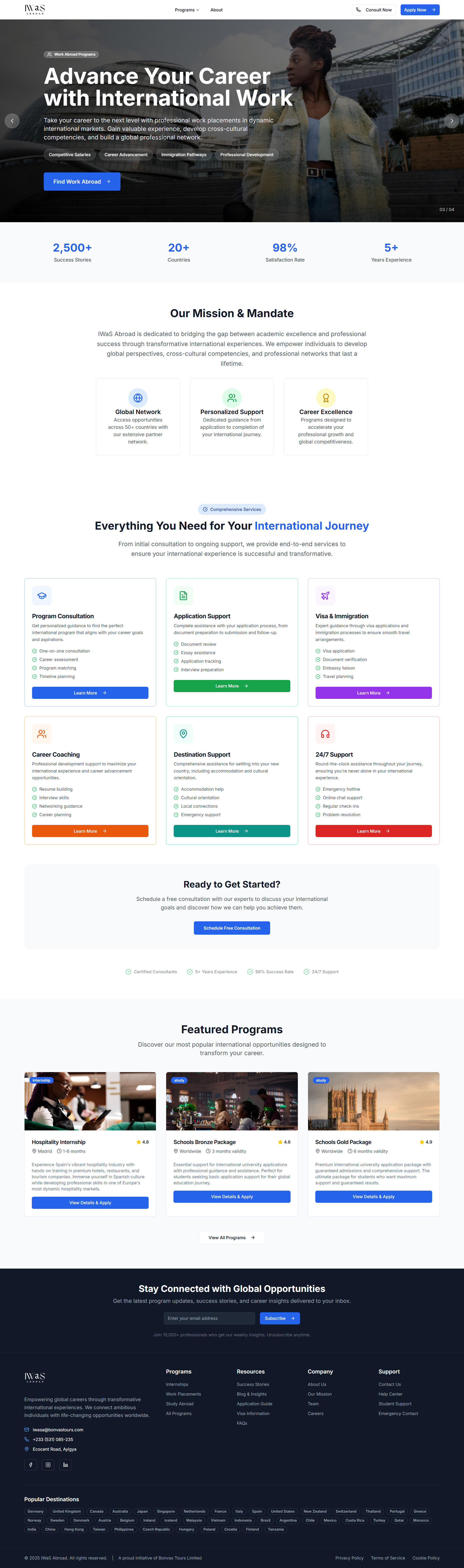 IWAS Abroad — International Work & Study Platform