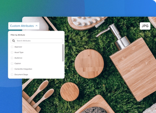 Custom attributes filter drop-down overlay a beauty product jpg image